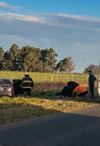 Ocho personas heridas tras choque frontal en Ruta 35