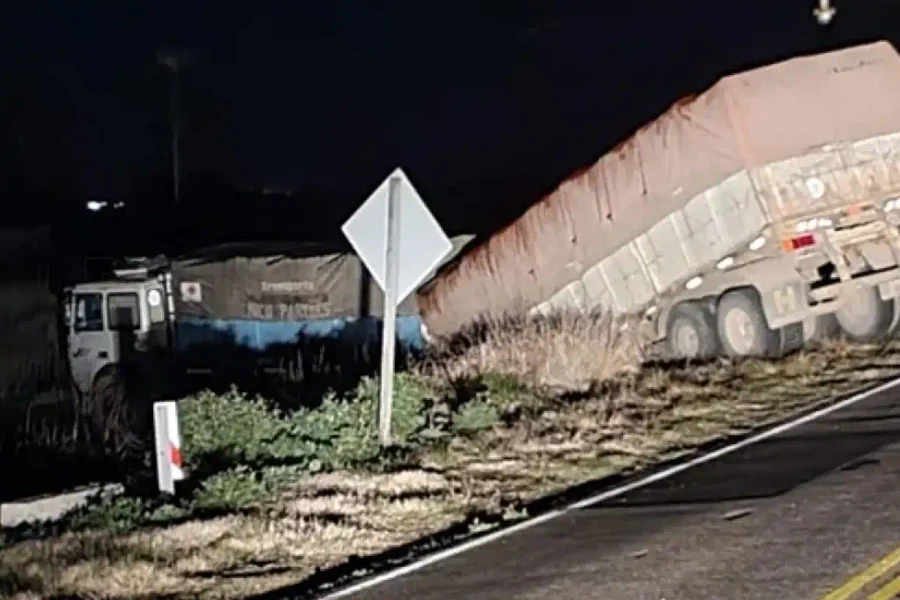 Un camión despistó en la Ruta 101 cerca de Vértiz