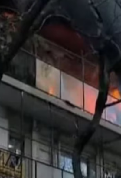 Incendio junto al edificio donde vive Cristina Kirchner