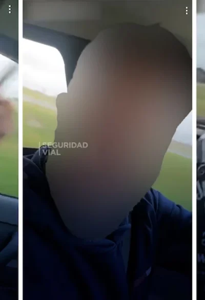 Un conductor fue filmado tomando whisky al volante en la Ruta 2