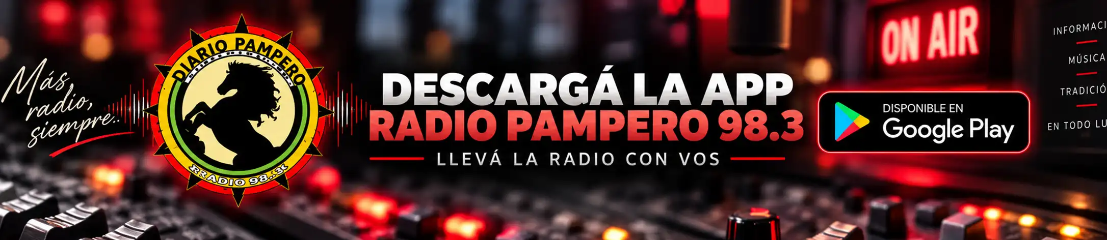 Descargá la app de Radio Pampero